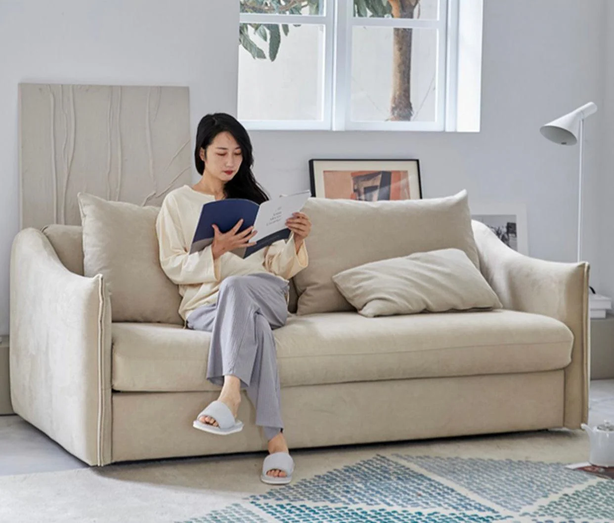 Acacia Foldable Sofa Bed with Mattress - Image 10