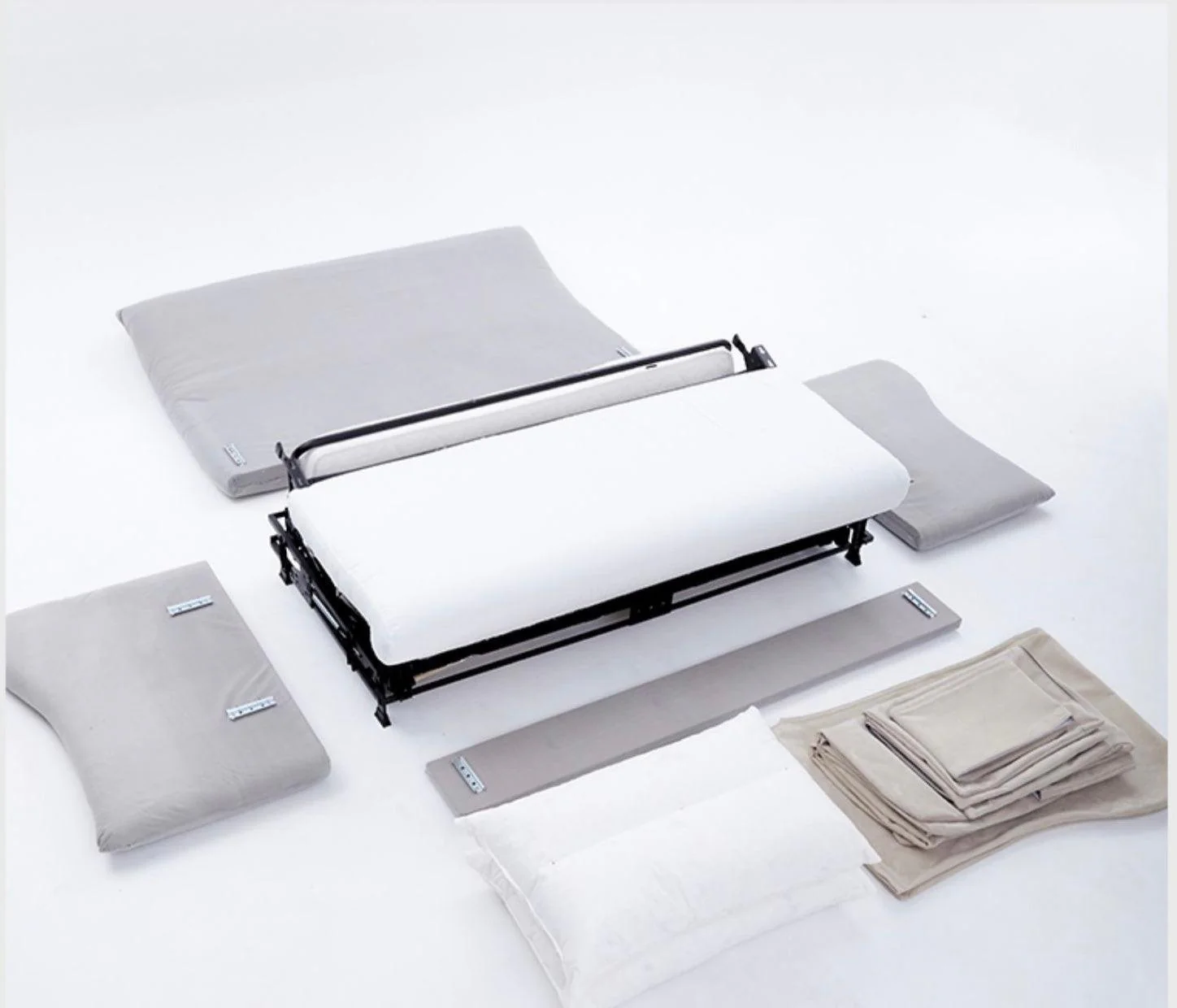 Acacia Foldable Sofa Bed with Mattress - Image 14