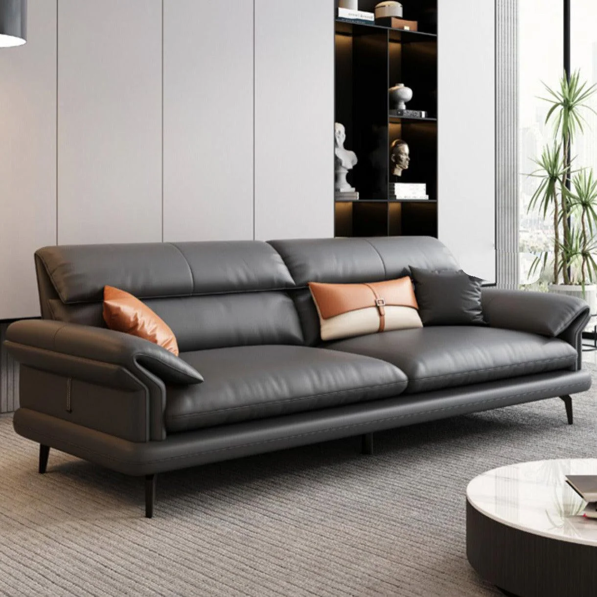 Adena Leather Sofa - Image 14
