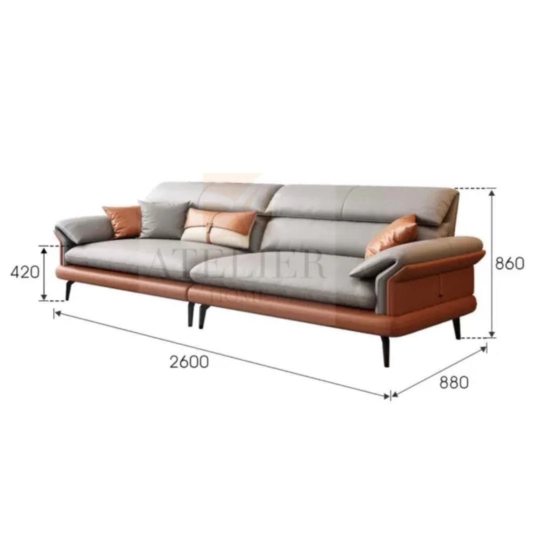 Adena Leather Sofa - Image 16