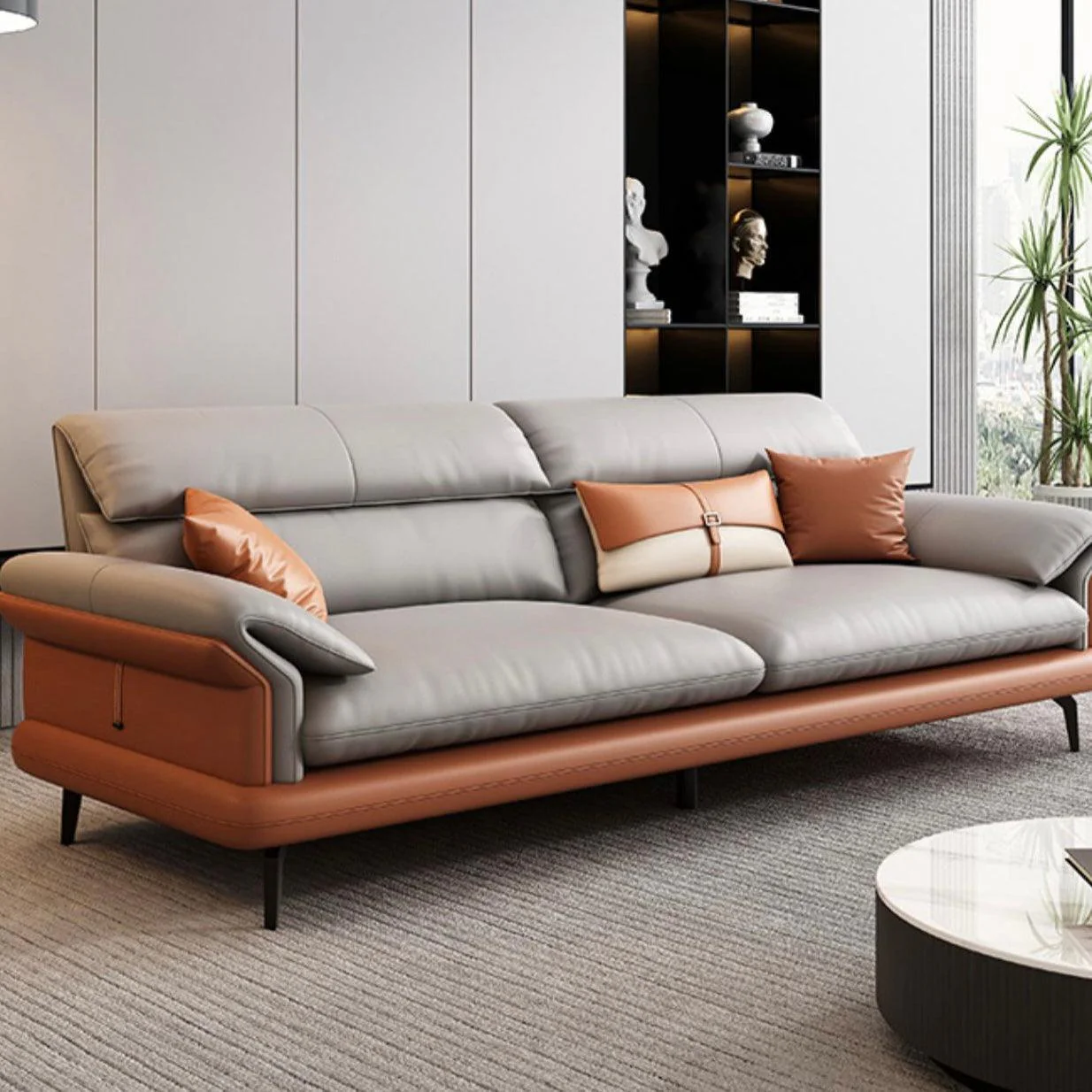 Adena Leather Sofa - Image 5