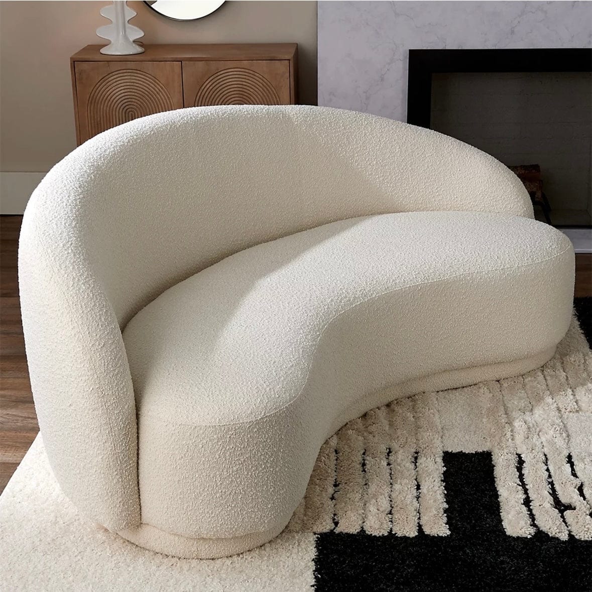 Agnes Performance Boucle Curve Sofa - Image 3