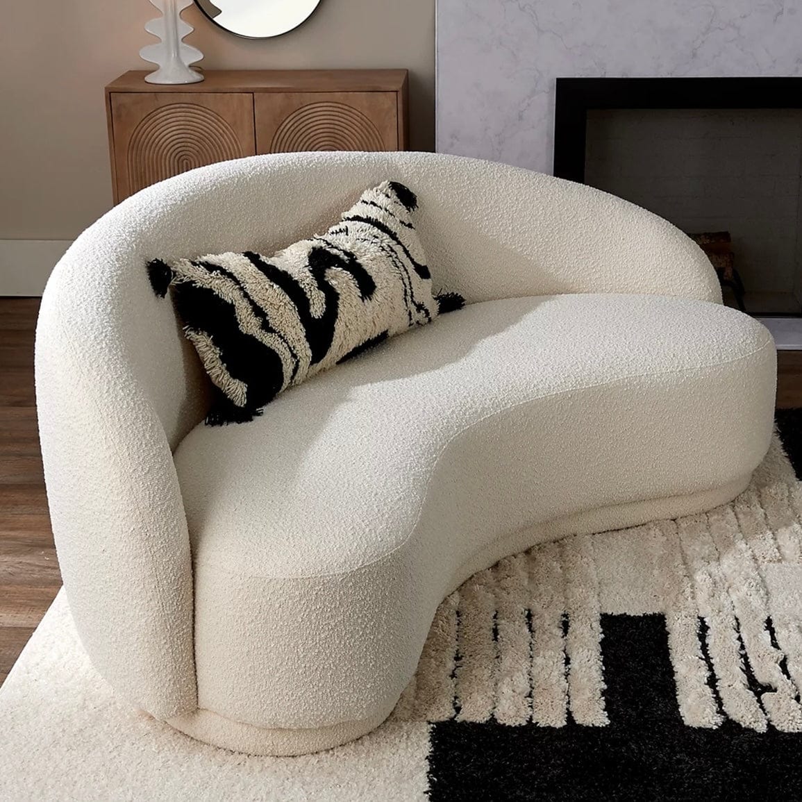 Agnes Performance Boucle Curve Sofa - Image 5