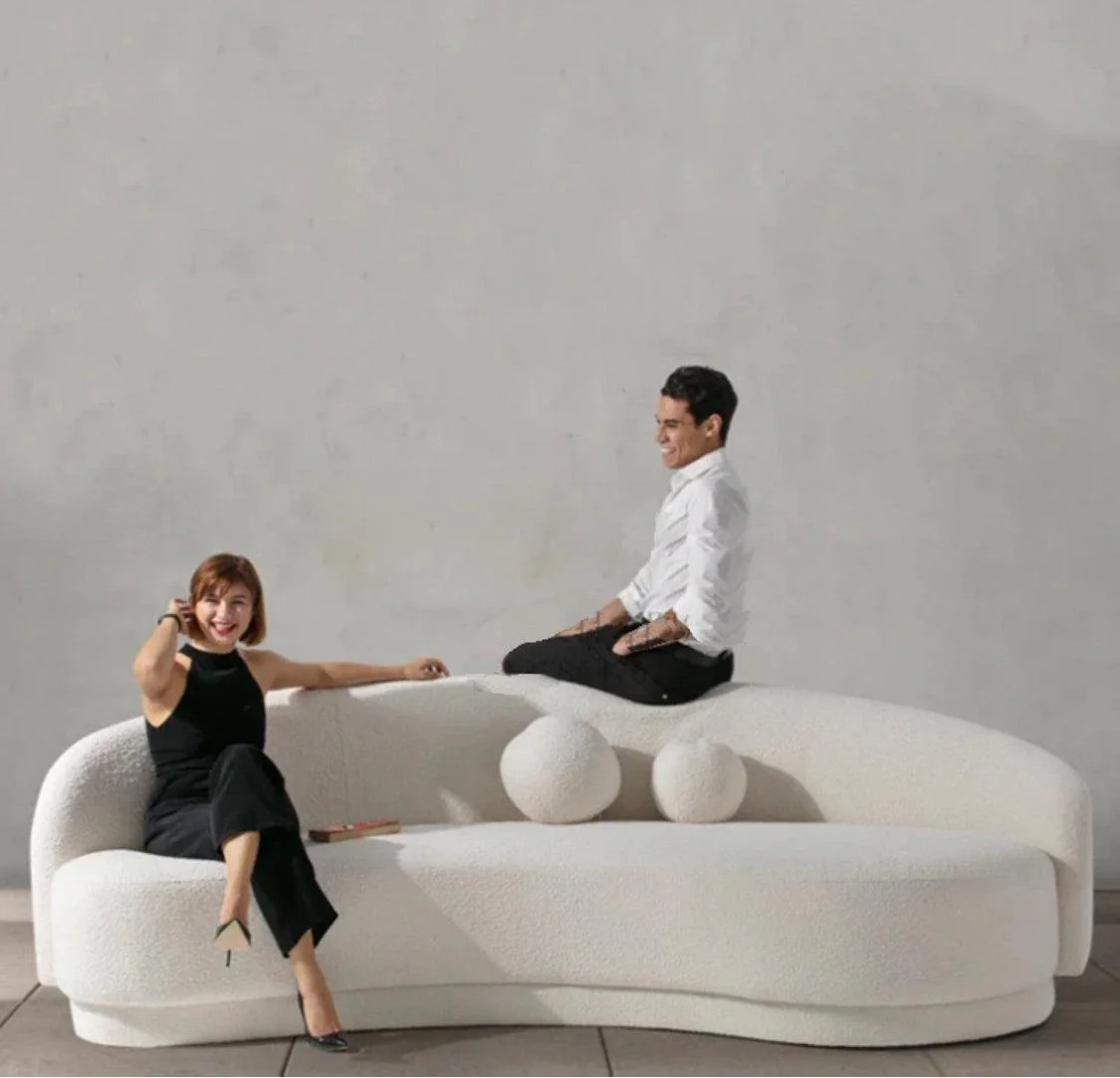 Agnes Performance Boucle Curve Sofa - Image 7