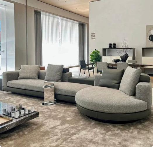 Alyssa Designer Sectional Round Chaise Sofa - Image 9