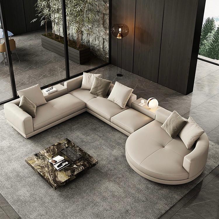 Alyssa Designer Sectional Round Chaise Sofa - Image 10