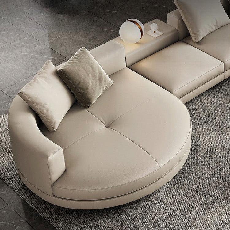 Alyssa Designer Sectional Round Chaise Sofa - Image 11