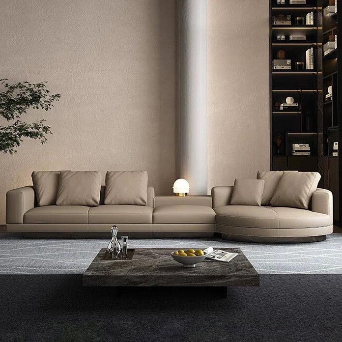Alyssa Designer Sectional Round Chaise Sofa - Image 3