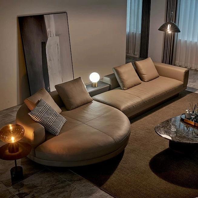 Alyssa Designer Sectional Round Chaise Sofa - Image 7