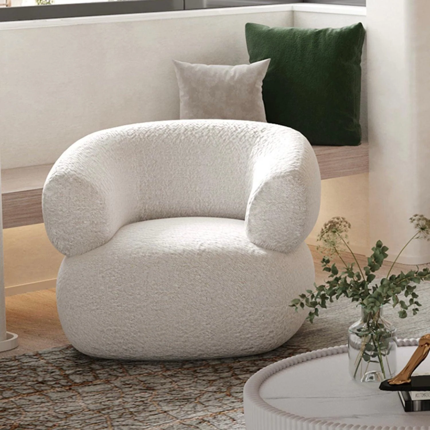 Anthea Performance Boucle Curve Sofa - Image 15