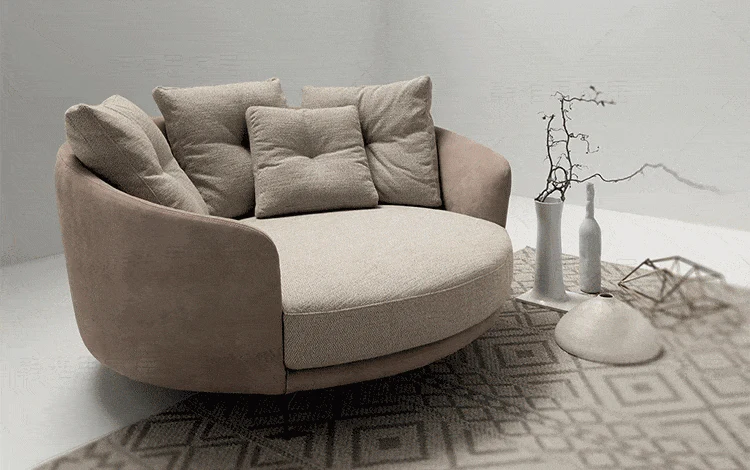 Berns Performance Boucle Round Chaise - Image 5