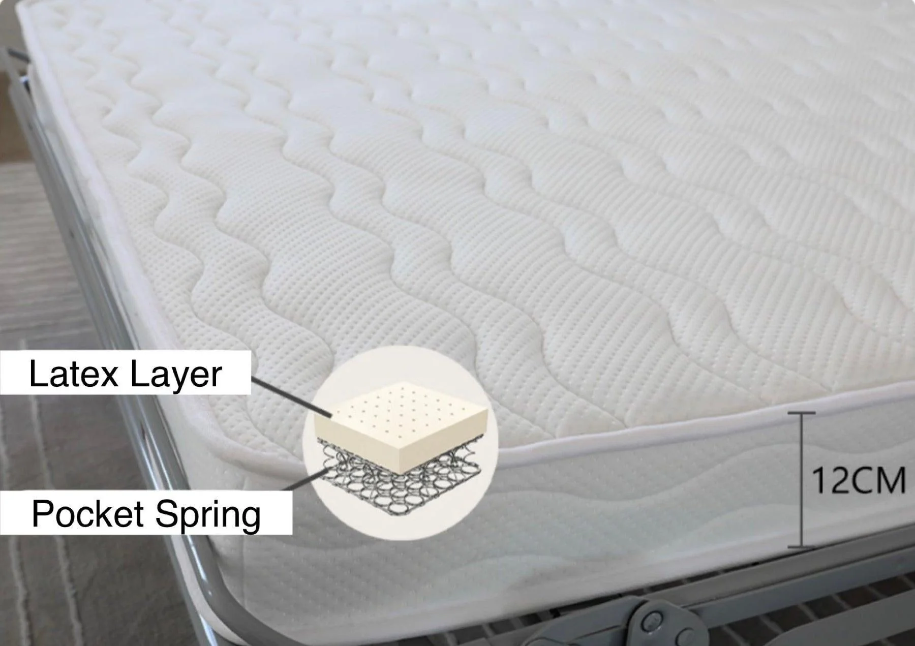 Caleb Foldable Sofa Bed with Mattress - Image 17
