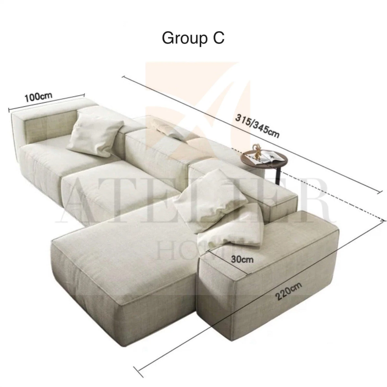 Caprice Sectional Island L-shape Sofa - Image 13