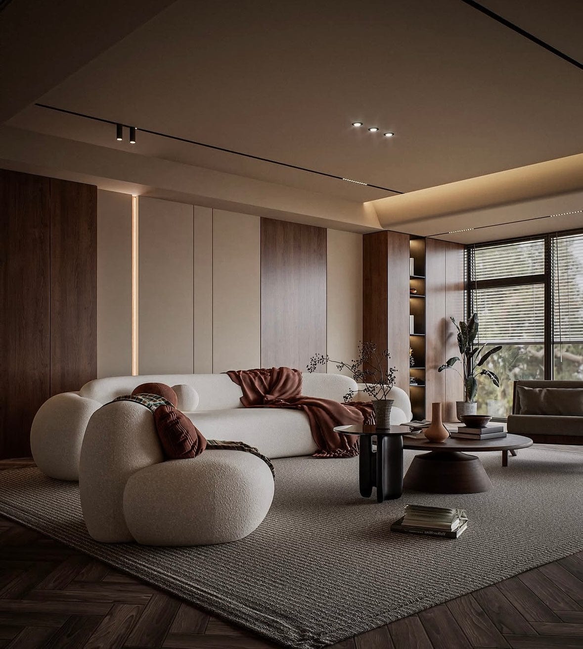 Carlo Performance Boucle Curve Sofa - Image 8