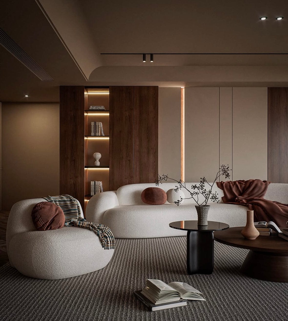 Carlo Performance Boucle Curve Sofa - Image 9