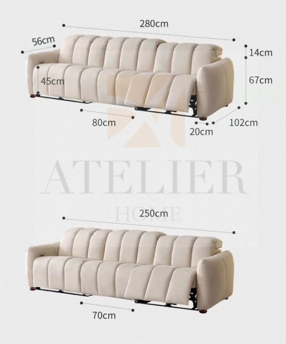 Casar Scratch Resistant Electric Recliner Sofa - Image 16