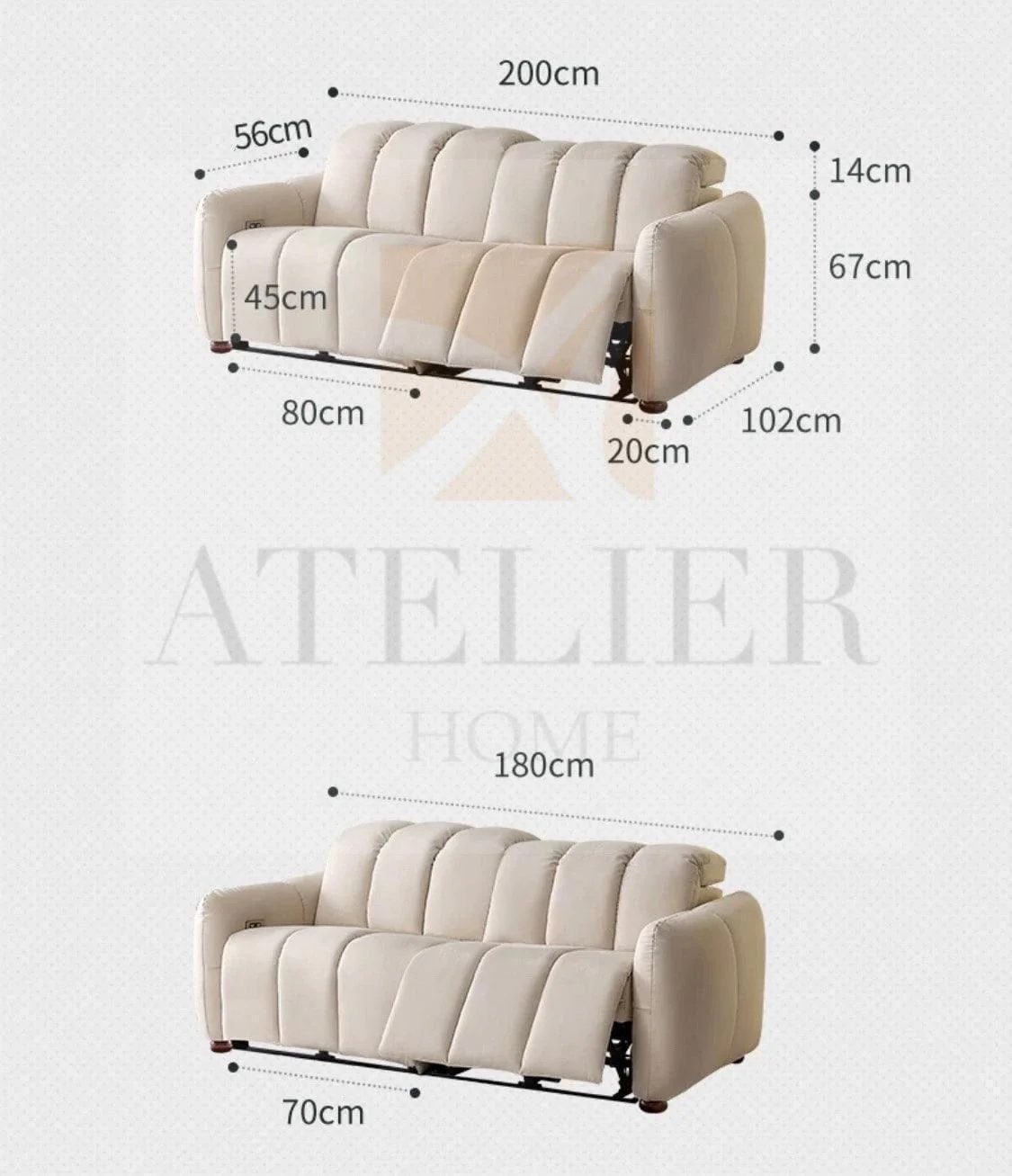 Casar Scratch Resistant Electric Recliner Sofa - Image 17