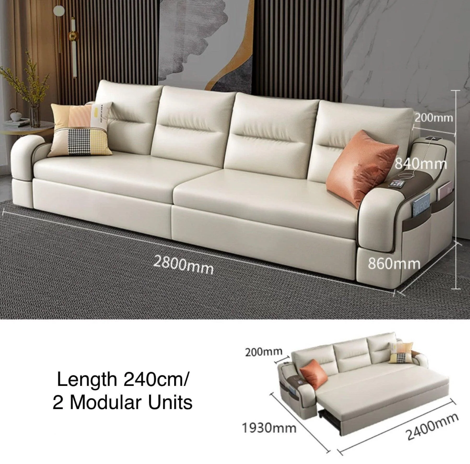 Casey Storage Sofa Bed - Image 15