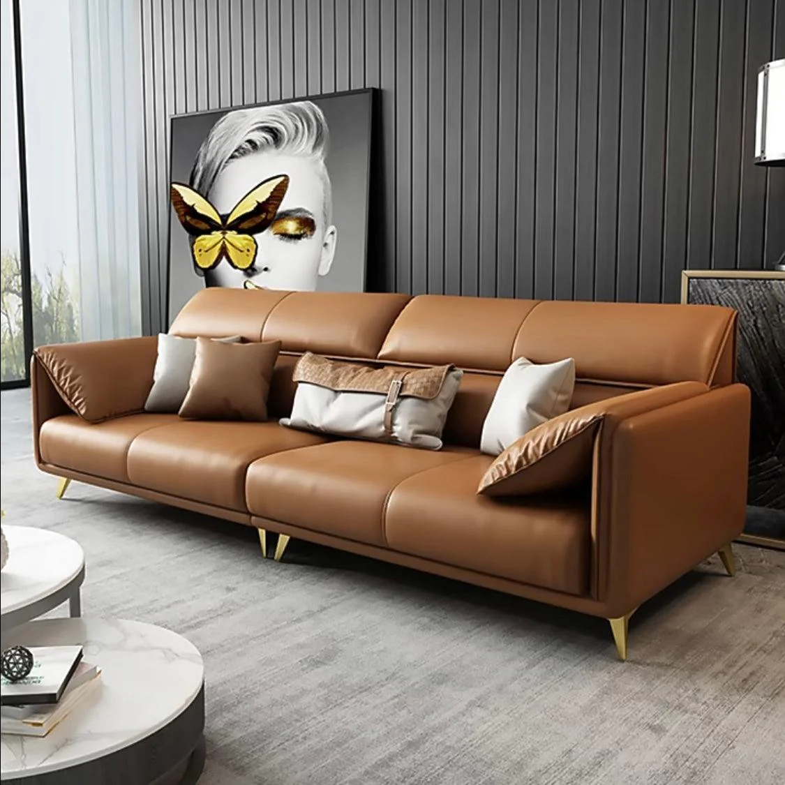 Caston Sectional Leather Sofa - Image 14