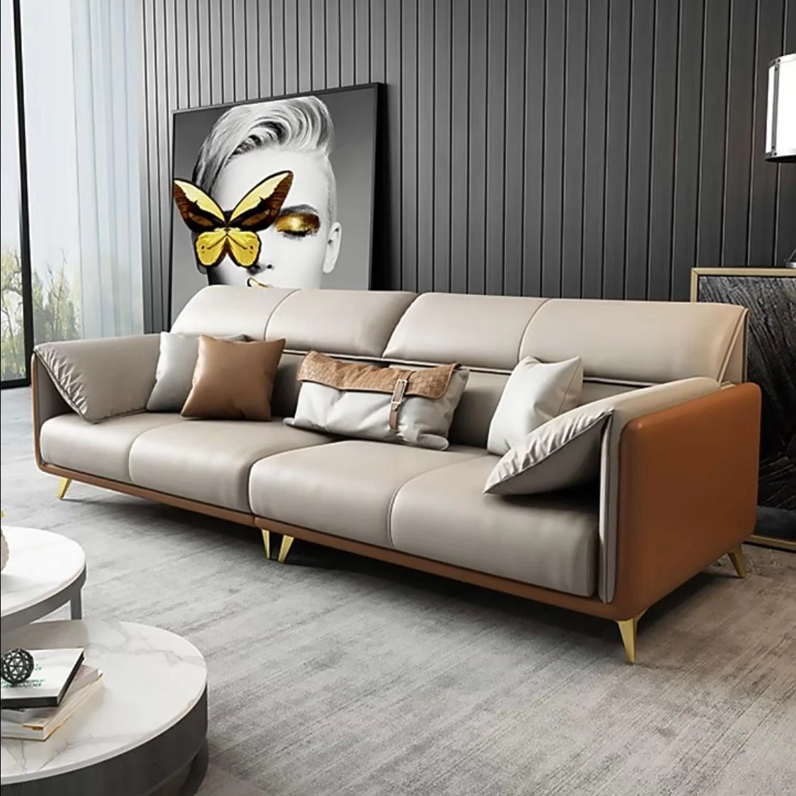 Caston Sectional Leather Sofa - Image 16