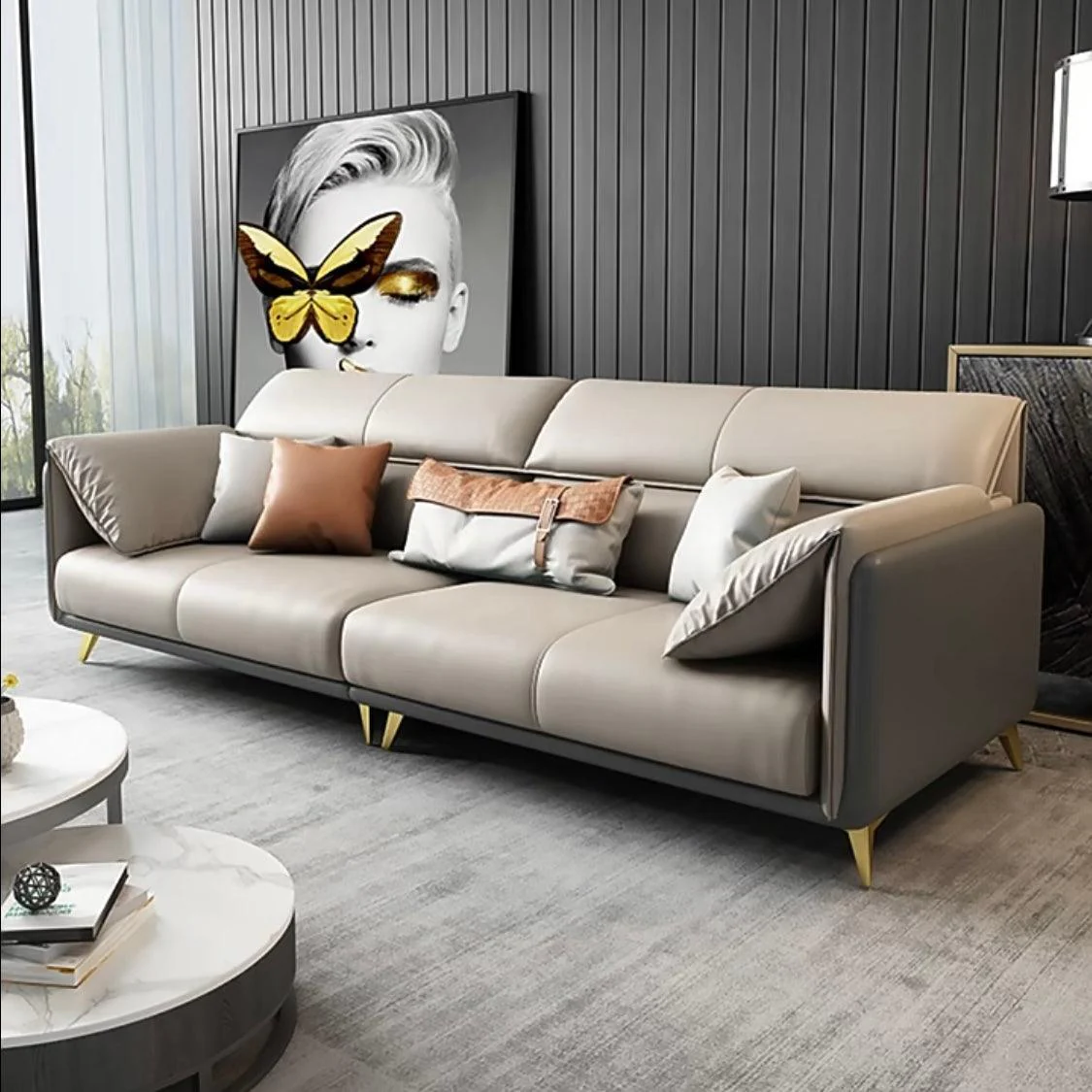 Caston Sectional Leather Sofa - Image 19