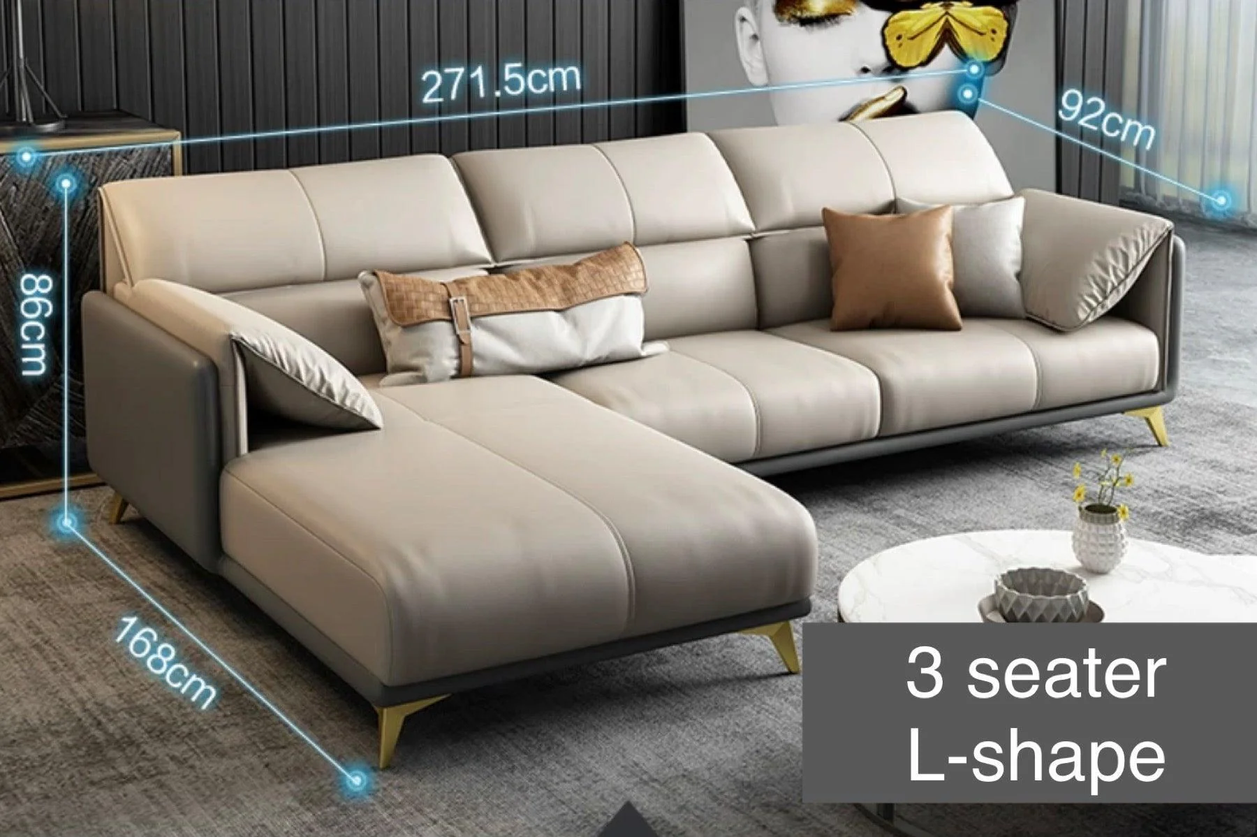 Caston Sectional Leather Sofa - Image 21