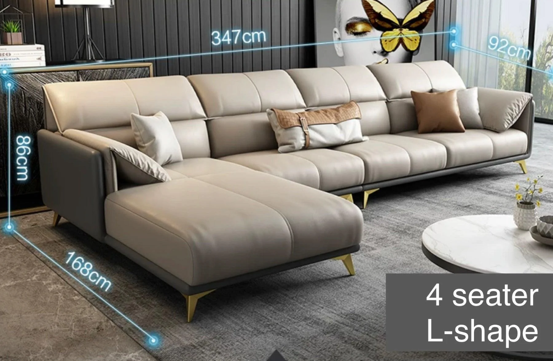 Caston Sectional Leather Sofa - Image 22