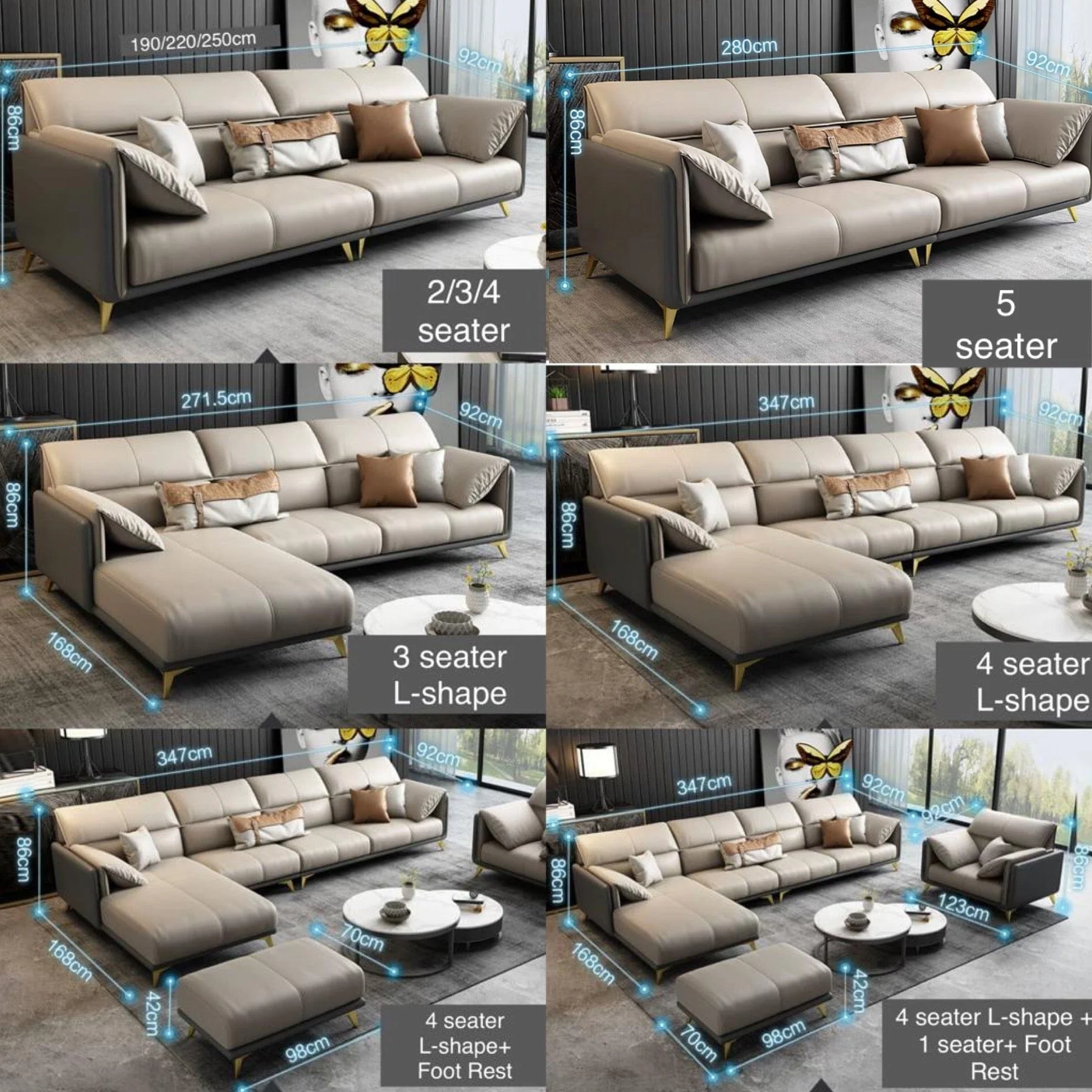 Caston Sectional Leather Sofa - Image 25