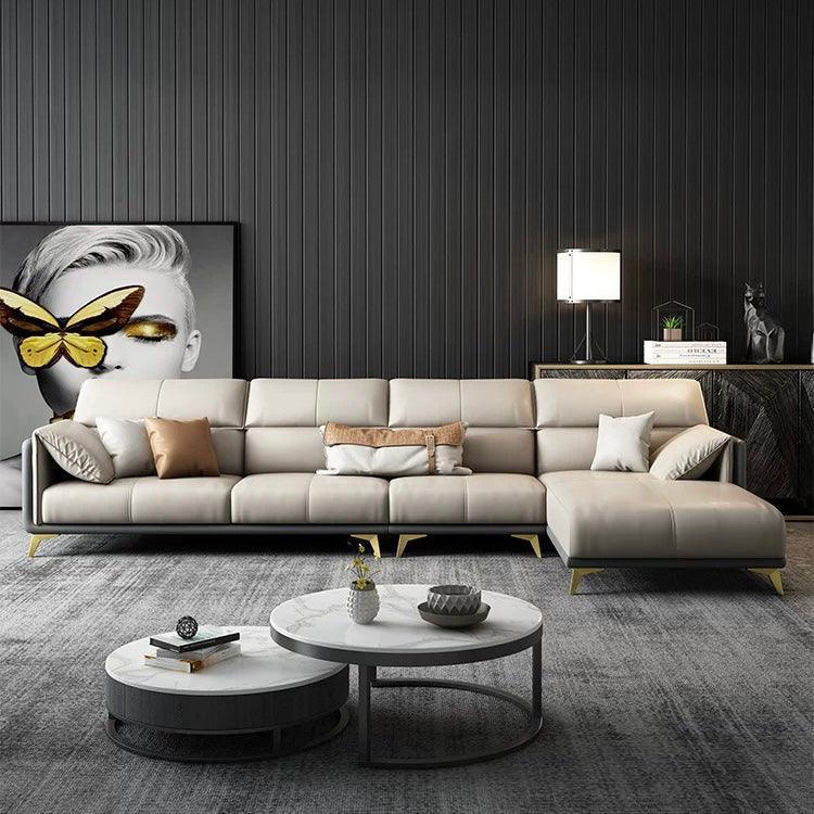 Caston Sectional Leather Sofa - Image 7