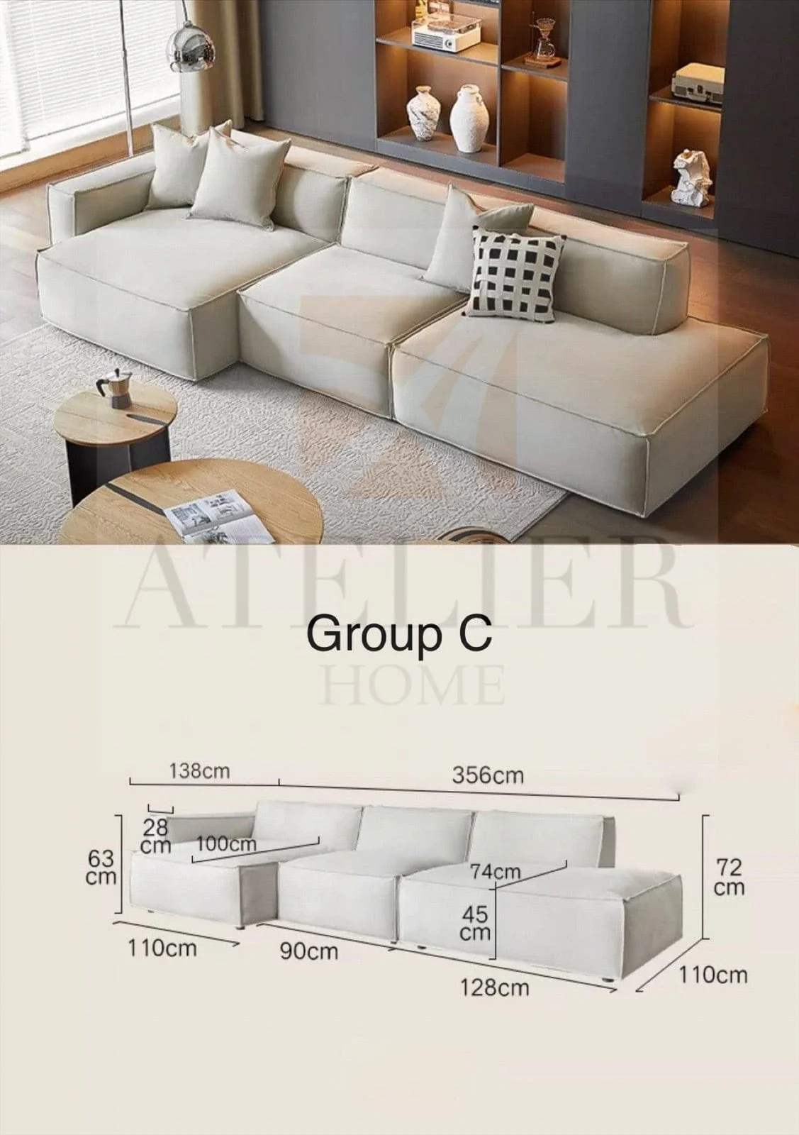 Cavella Sectional Island L-Shape Sofa - Image 16