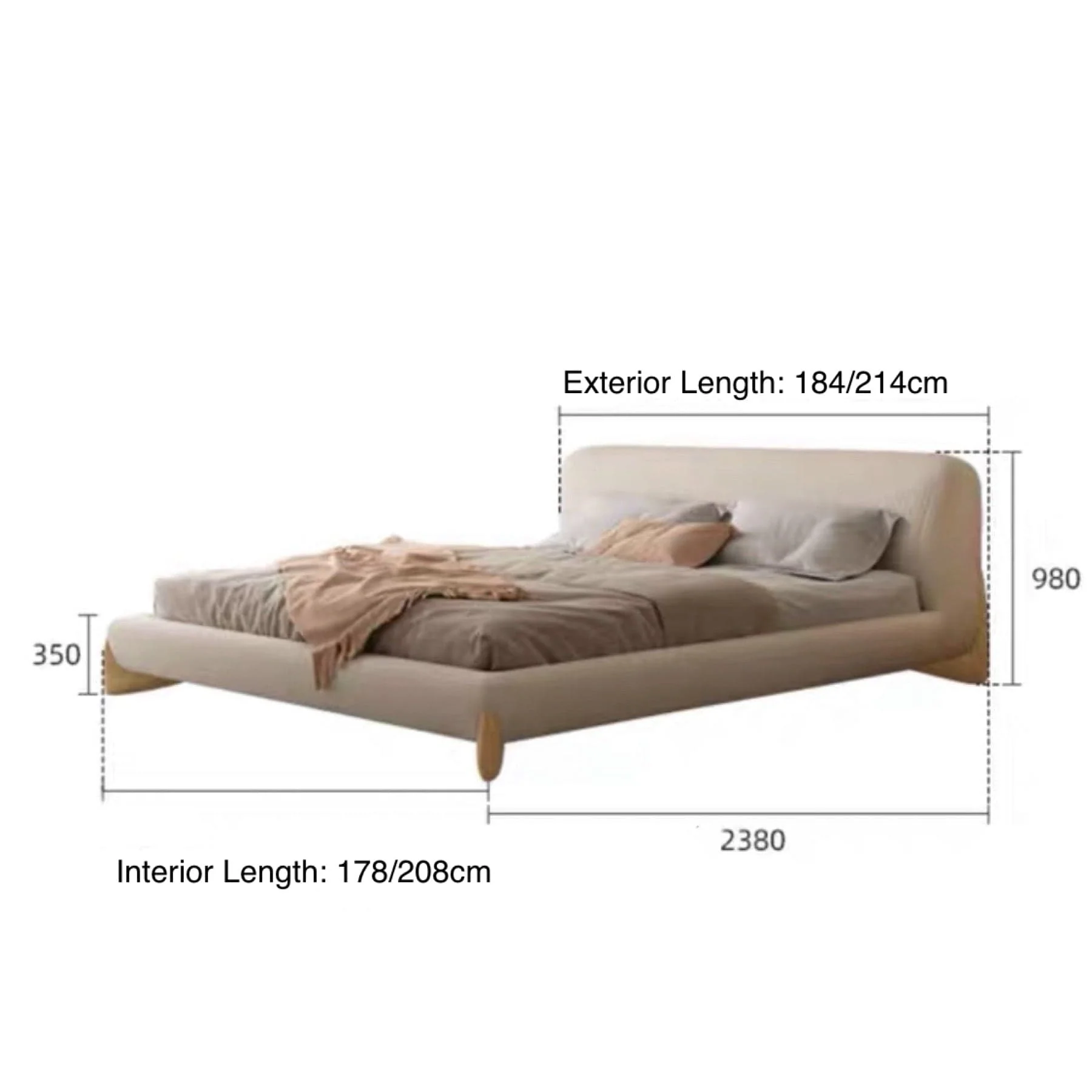 Grecan Boucle Bed Frame - Image 24