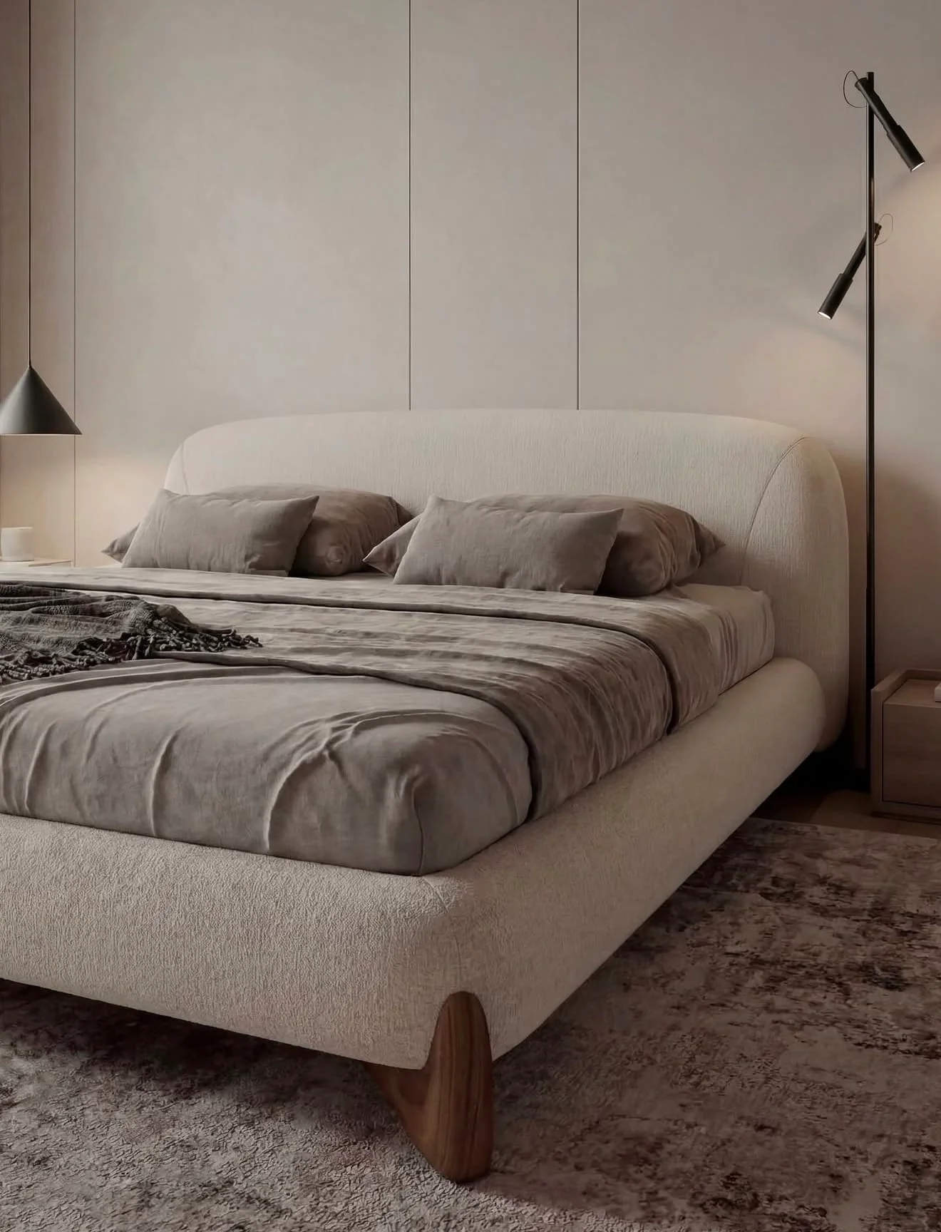 Grecan Boucle Bed Frame - Image 3