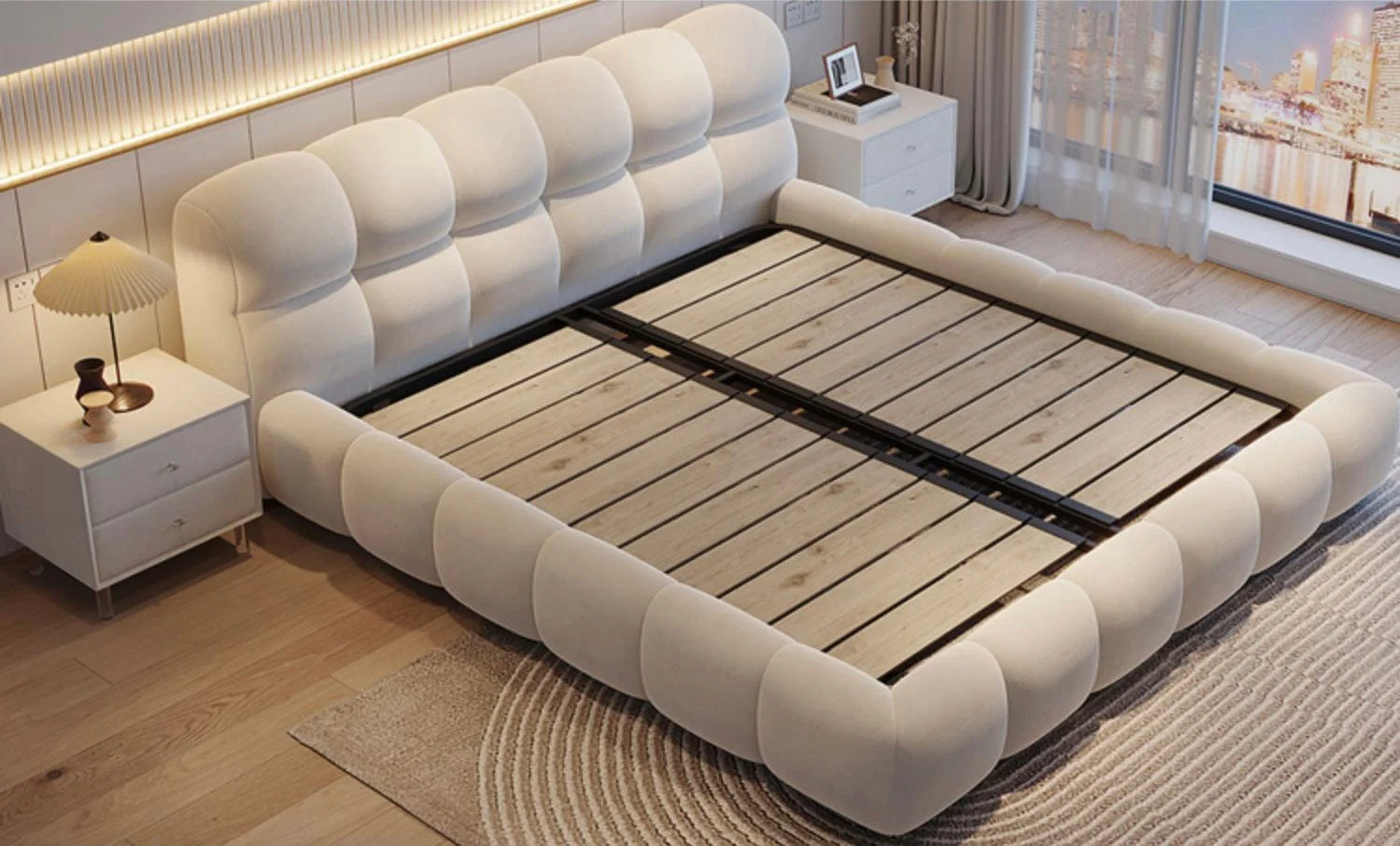 Hildon Boucle Bed Frame - Image 5