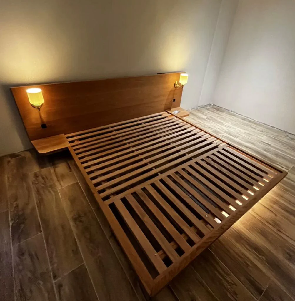 Melissa Floating Wooden Bed Frame - Image 22