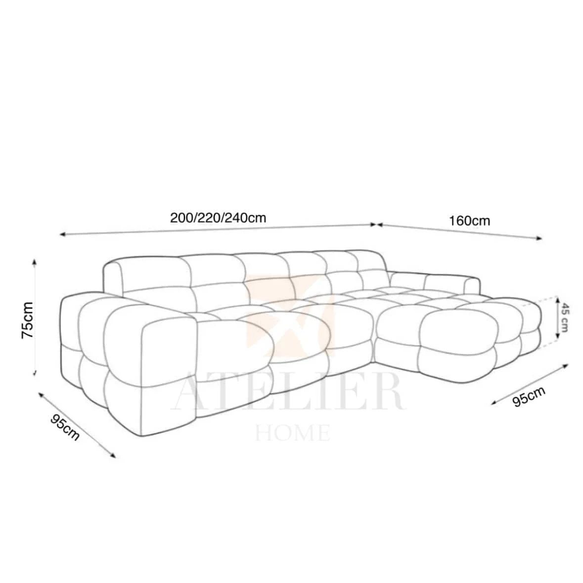 Monet Scratch Resistant Sectional Sofa - Image 50