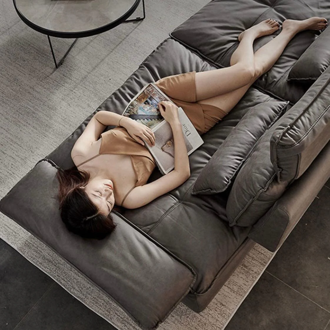 Moretti L-shape Slider Sofa - Image 12