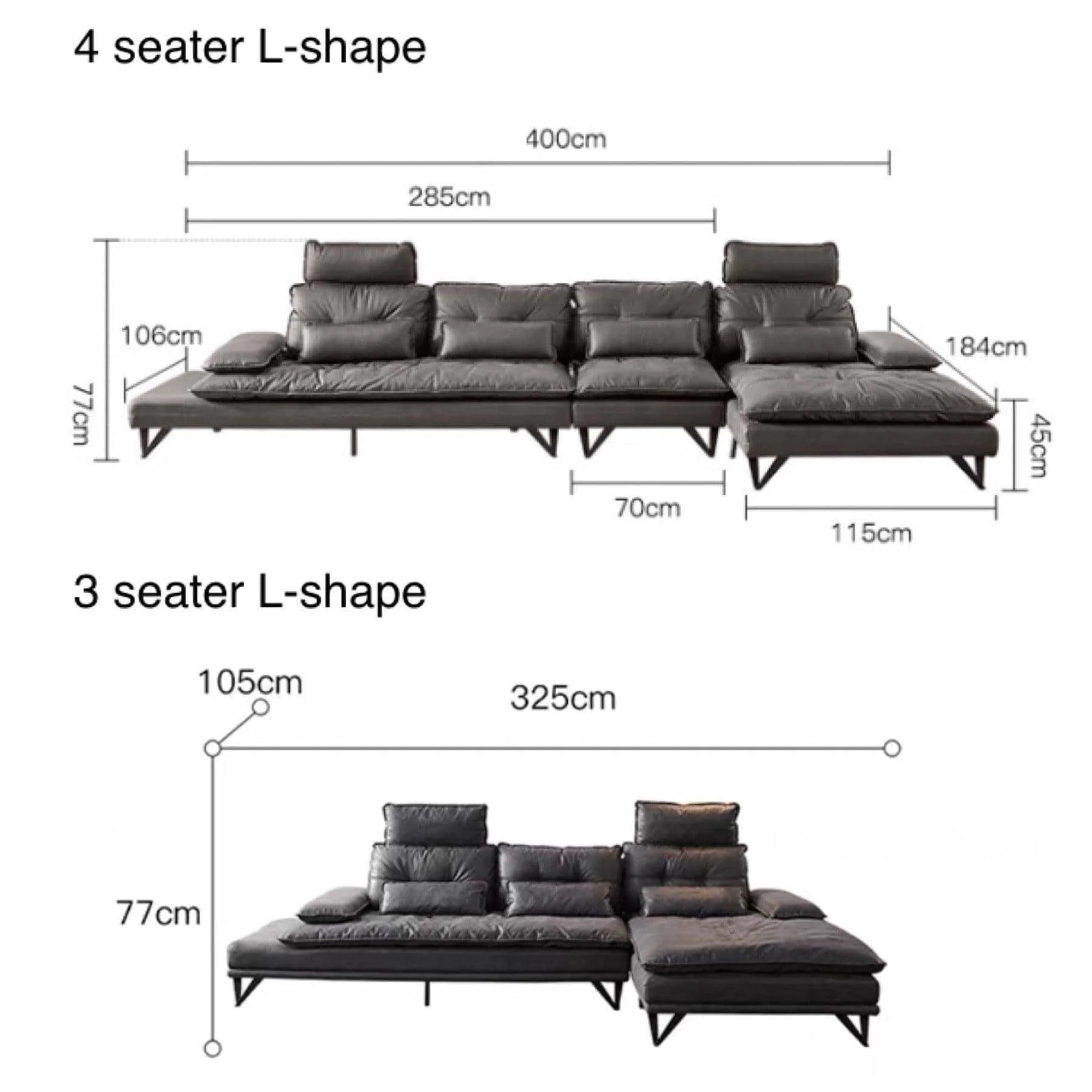 Moretti L-shape Slider Sofa - Image 20