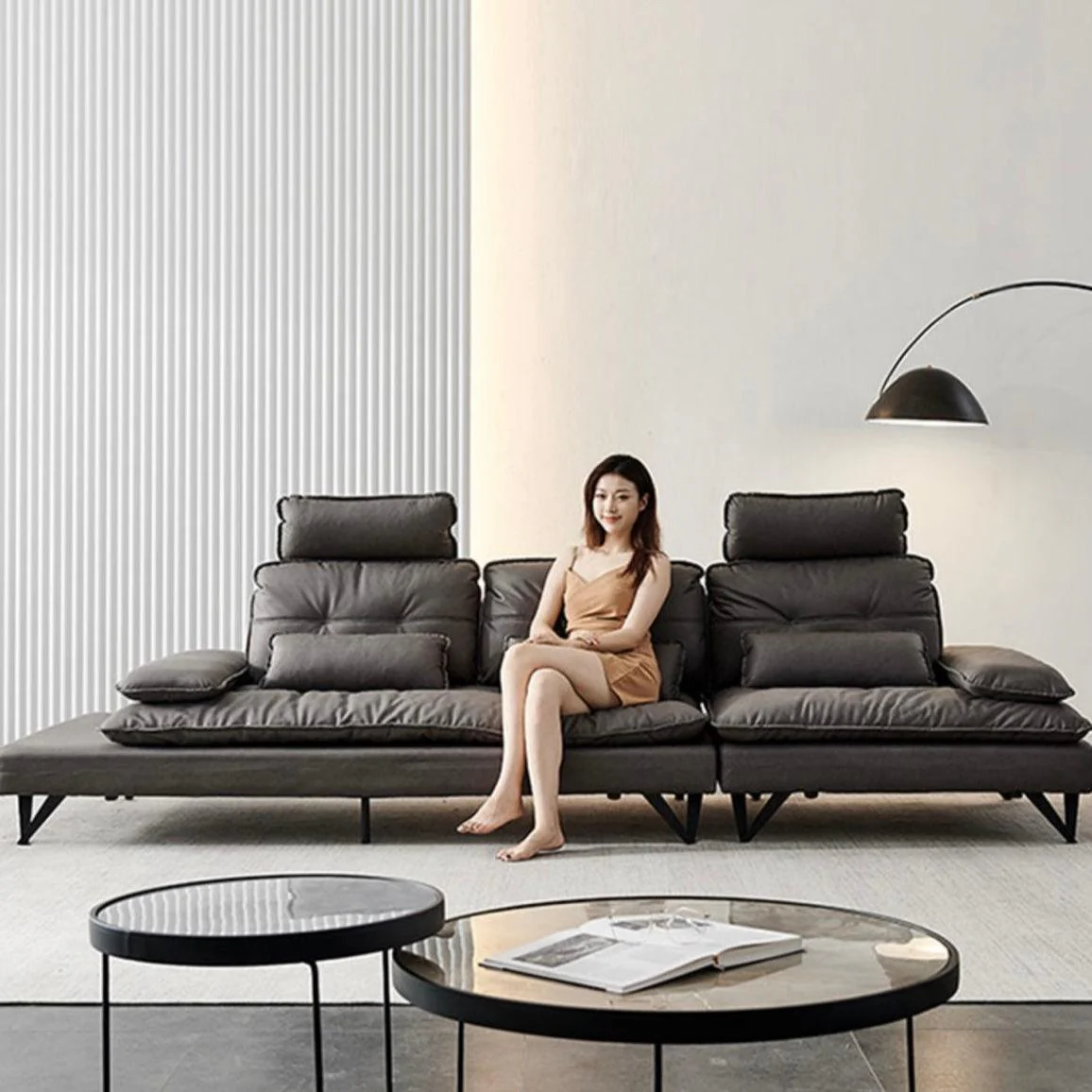 Moretti L-shape Slider Sofa - Image 8