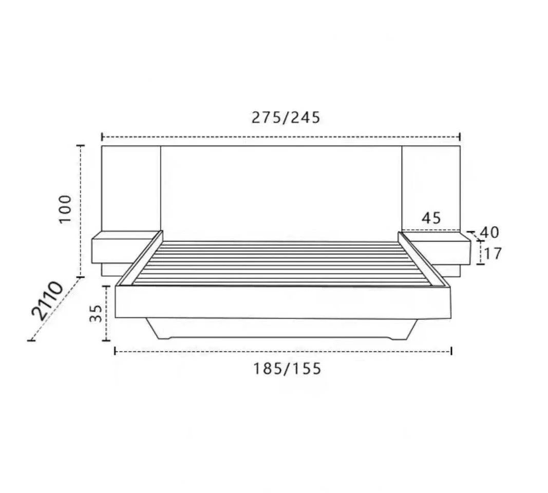 Odell Bed Frame with Bedside Tables - Image 17