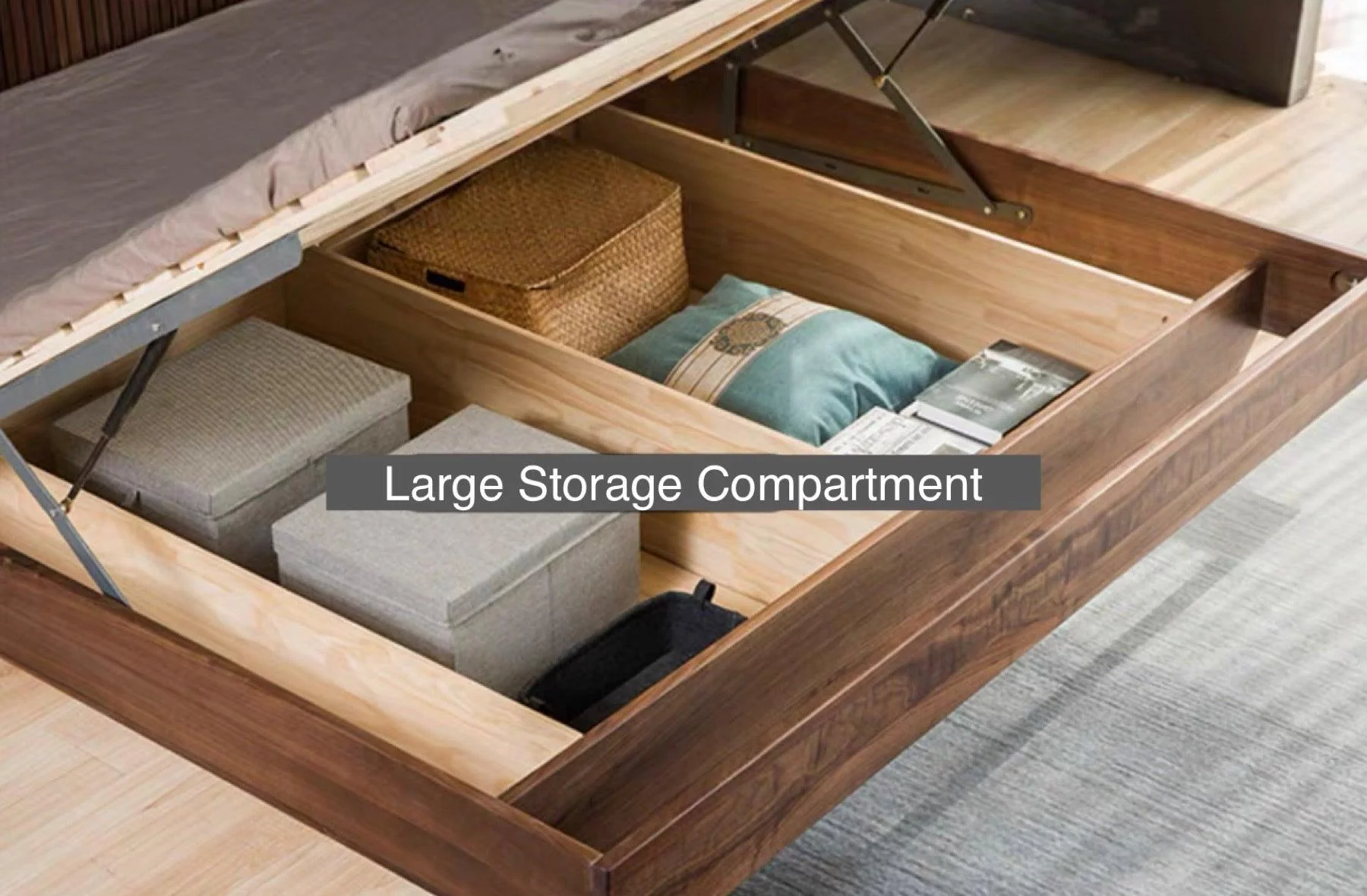 Odell Bed Frame with Bedside Tables - Image 6