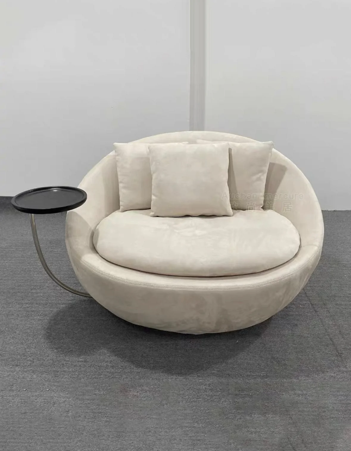 Rolen Scratch Resistant Round Curve Armchair Sofa - Image 43