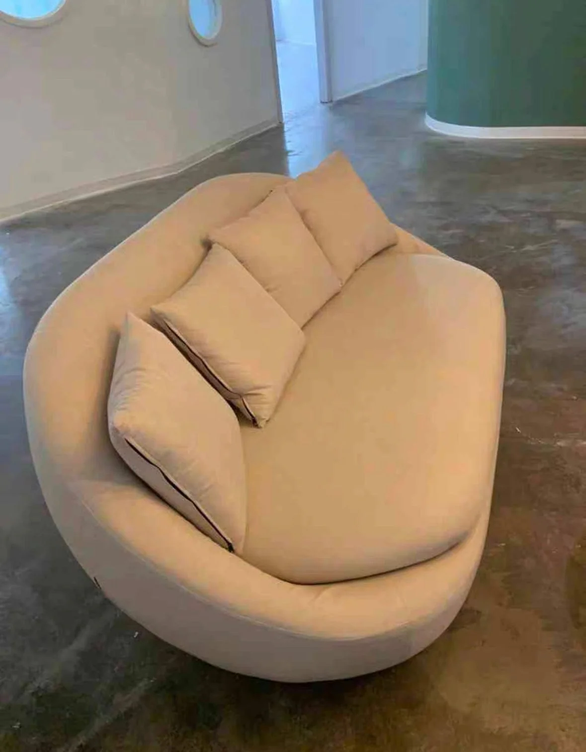 Rolen Scratch Resistant Round Curve Armchair Sofa - Image 55