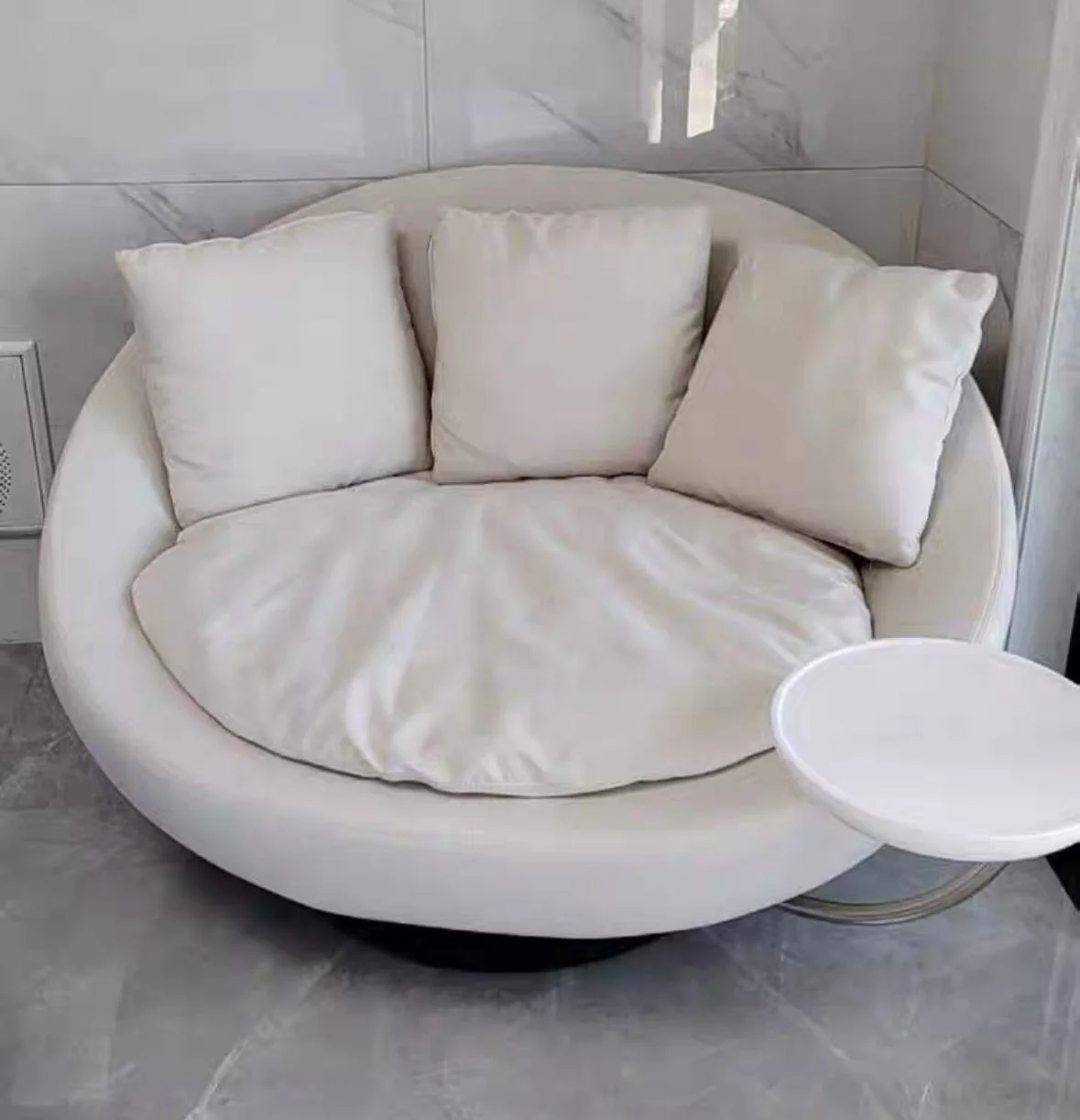Rolen Scratch Resistant Round Curve Armchair Sofa - Image 69