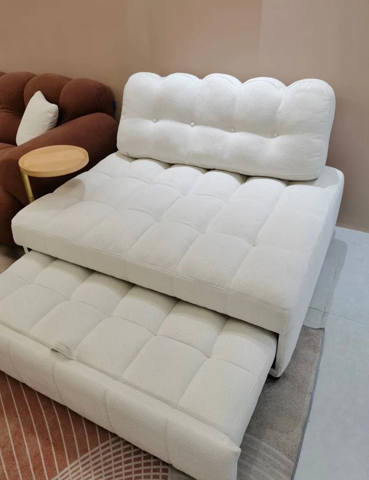 Sofia Boucle Slider Sofa Bed - Image 46