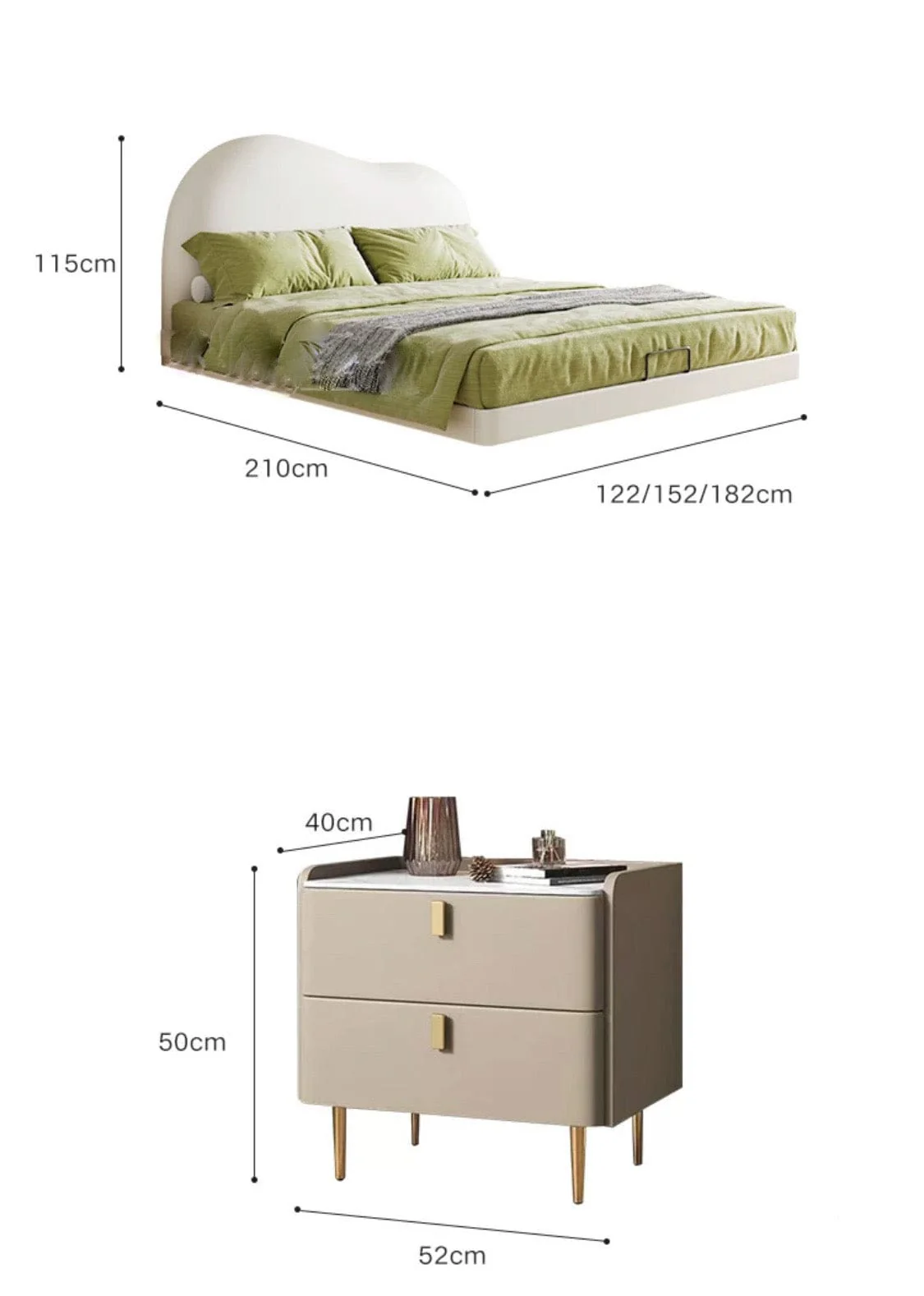 Steph Floating Boucle Bed Frame - Image 10