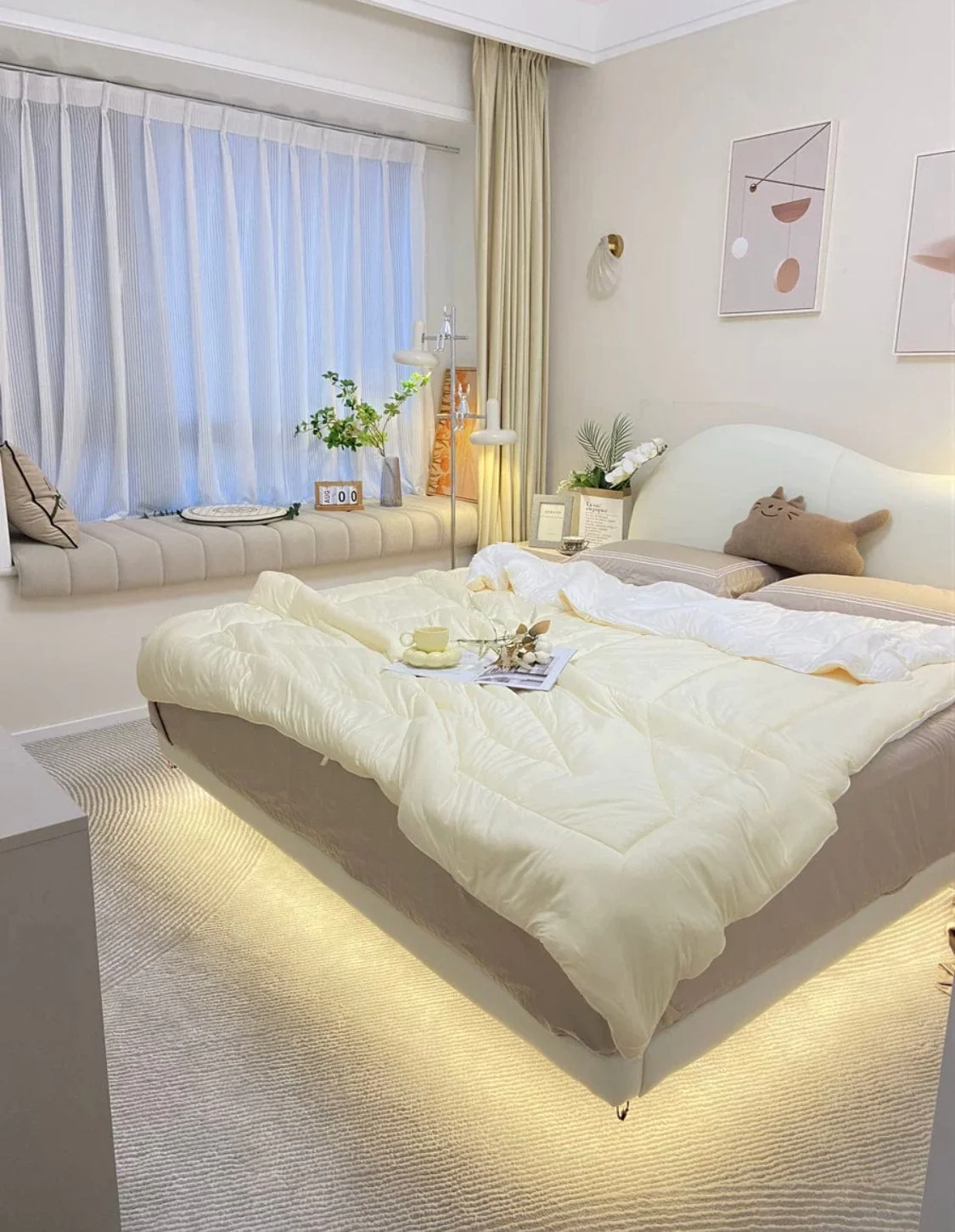 Steph Floating Boucle Bed Frame - Image 21