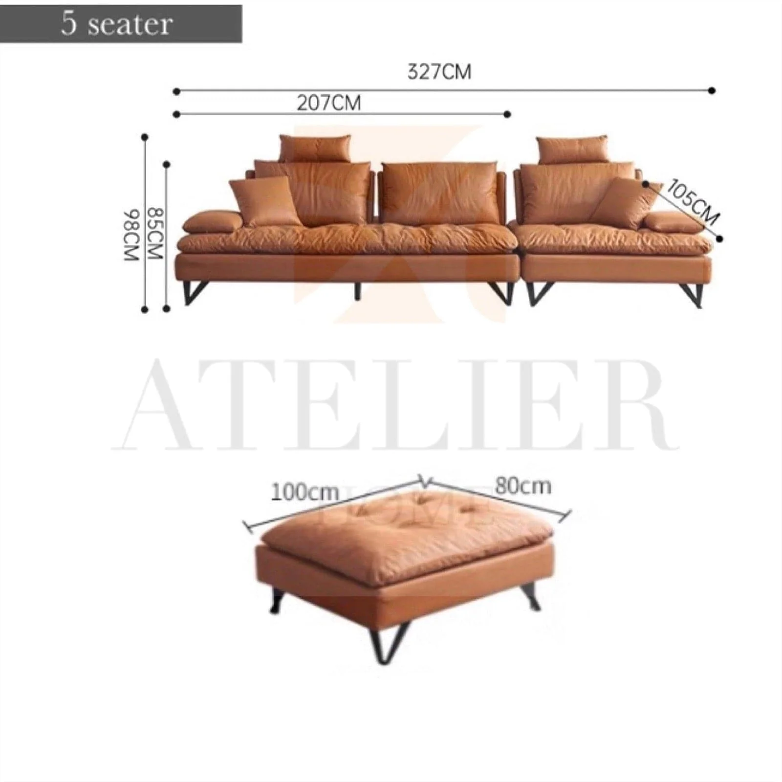 Tania Slidable Backrest Sofa - Image 20